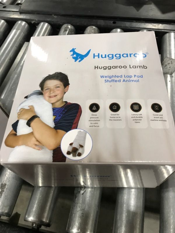 Photo 2 of Huggaroo Weighted Lap Pad Lamb- Sensory Stuffed Animals - 3.6 lb Large 29 x 8 in for Anxiety and Autism Comfort – Stocking Stuffer