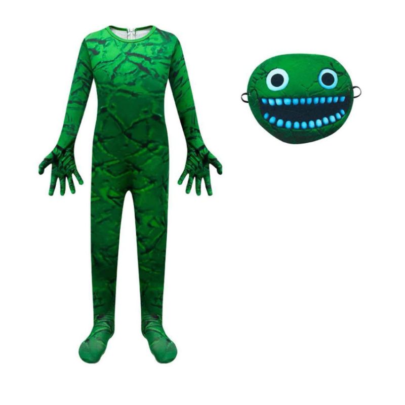 Photo 1 of Jumbo Josh Costume Kids Monster Cosplay Jumpsuit with Mask Horror Game Halloween Outfit for Kids Size L
