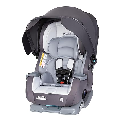 Photo 1 of Baby Trend Cover Me 4-in-1 Infant Toddler Convertible Car Seat with Adjustable/Removable Canopy for Sun Protection & 2 Cup Holders, Stormy Gray