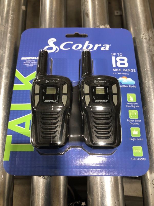 Photo 2 of Cobra 18-Mile 2-Way Radios & 2 Pk