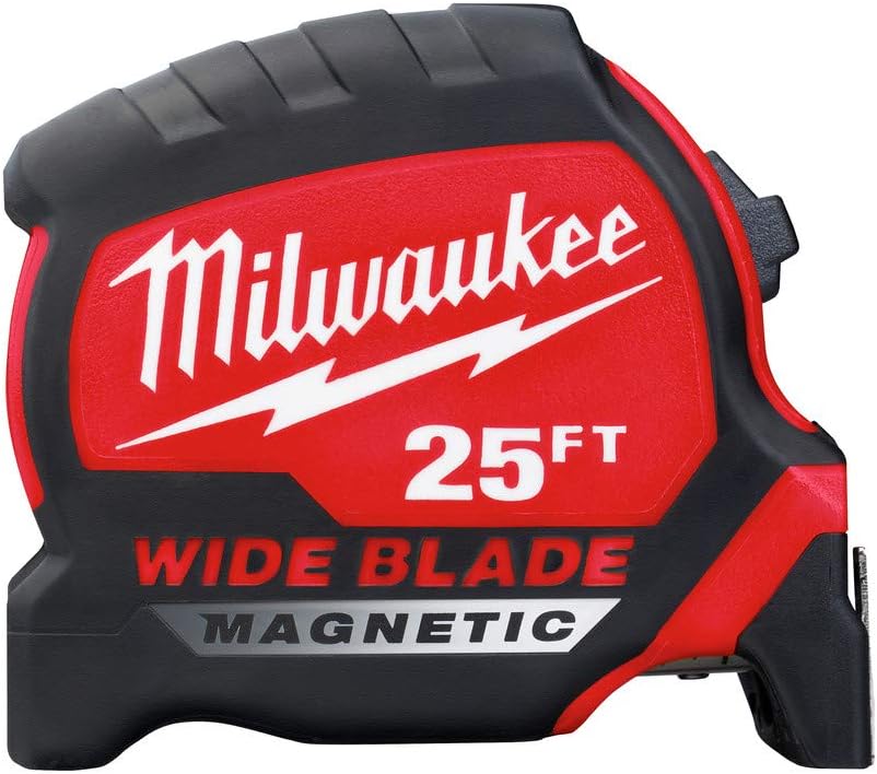 Photo 1 of 25' Milwaukee Magnetic Wide Blade Tape Measure -- VERY USED -- STILL FUNCTIONAL 