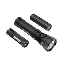 Photo 1 of Husky 750 Lumens Dual Power LED Swivel-Head Rechargeable Flashlight with Pocket Clip and Rechargeable Battery