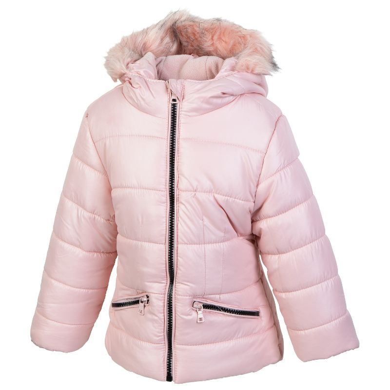 Photo 1 of Arctic Quest Girls' Toddler's Fur Trim Hooded Jacket and Snowsuit (size: 3T)