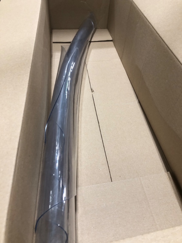 Photo 1 of ETECHMART Dia. 42 Inch Clear Round Table Cover, 2mm Thick Round Plastic Table Protector, Waterproof PVC Tablecloth, Vinyl Circle Table Top Protector for Coffee Table, Dining Room Table Dia. 42 Inches (Round) 2.0mm Clear