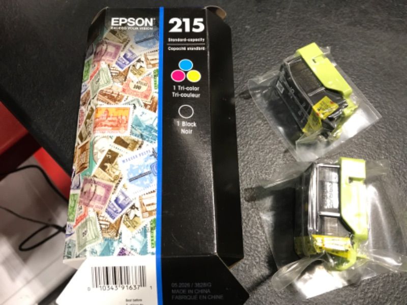 Photo 1 of Epson T215120-BCS Multi-Pack Ink Cartridge & T215 Standard-Capacity Black Ink Cartridge Ink + Black Ink
EXP 05/2026