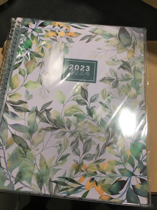 Photo 2 of Simple Planner 2023-2024 Academic Planner - ENSIGHT - 8.5" x 11" with Tabs, Weekly and Monthly Calendar, Business, Student or Personal Day Planner for Women with Storage Pockets, Notes Pages, Thick Paper Runs July 2023 - June 2024 (Floral) Floral New Edit