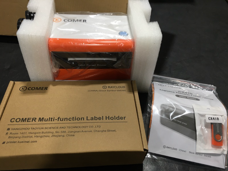 Photo 2 of K Comer Shipping Label Printer 150mm/s High-Speed 4x6 Direct Thermal Label Printing for Shipment Package 1-Click Setup on Windows/Mac,Label Maker Compatible with Amazon, Ebay, Shopify, FedEx,USPS,Etsy BASIC VERSION