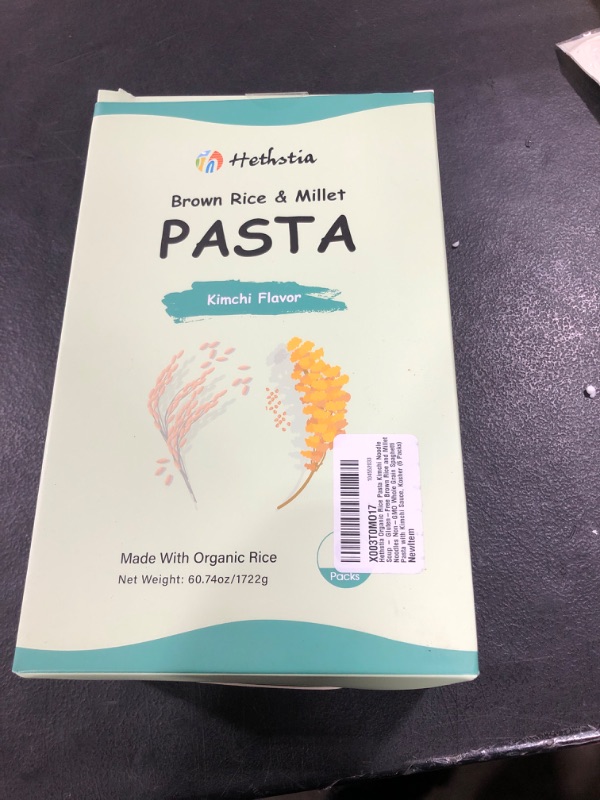 Photo 1 of 
Hethstia Rice Noodles Kimchi Noodle Soup - Gluten-Free Organic Brown Rice and Millet Noodles Non-GMO Whole Grain Spaghetti Pasta with Kimchi Sauce, Kosher (6 Packs)