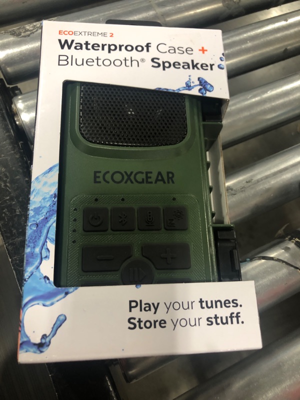 Photo 2 of ECOXGEAR Floating Bluetooth Speaker with Waterproof Dry Storage for Your Smartphone: EcoExtreme 2 (GREEN)
