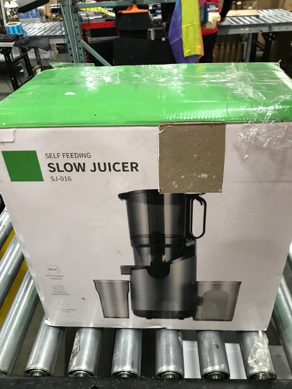 Photo 3 of Self Feeding GDOR Cold Press Juicer with 5.3” Feed Chute, Tritan Material, Powerful 150NM Motor Slow Juicer Machines, Heavy Duty, Masticating Juice Extractor Fits Whole Fruits & Veggies, Easy to Clean