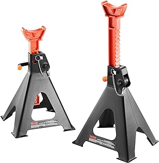 Photo 1 of VEVOR Jack Stands, 6 Ton (13,000 lbs) Capacity Car Jack Stands Double Locking, 14.2-23 inch Adjustable Height, for Lifting SUV, Pickup Truck, Car and UTV/ATV, Red, 1 Pair
