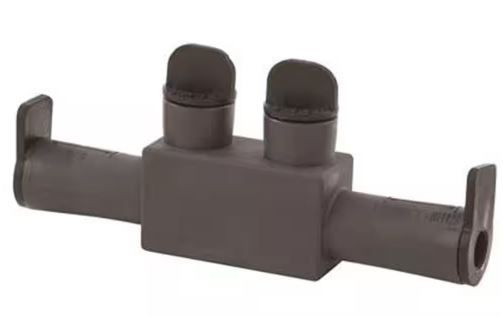 Photo 1 of 2/0 AWG - 14 AWG 2-Port Submersible Connector in Black pack 3
