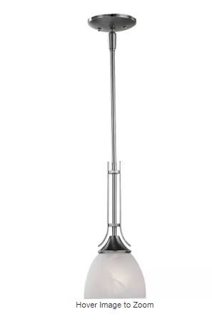 Photo 1 of Durango 1-Light Brushed Nickel Interior Pendant
