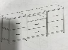 Photo 1 of 6-drawer Upholstered Dresser