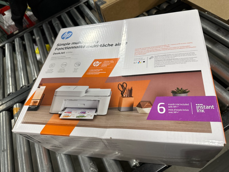 Photo 3 of HP DeskJet 4155e Wireless Color All-in-One Printer & 67XL Tri-Color High-Yield Ink Cartridge | 3YM58AN & 67XL Black High-Yield Ink Cartridge | 3YM57AN Printer + Tri-color Ink + Black Ink