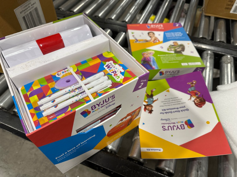 Photo 2 of BYJU’S Learning Kits: Disney, 2nd Grade Premium Edition (App + 8 Workbooks) Ages 6-8, Featuring Disney & Pixar Characters - Learn Grammar, Multiplication/Division & Writing - Osmo iPad Base Included iPad 2nd Grade