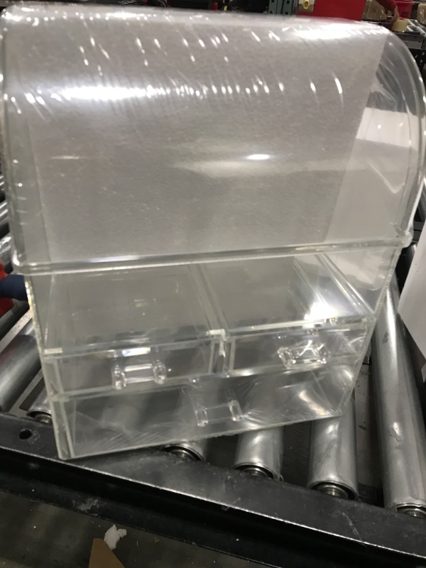 Photo 1 of DOITOOL cosmetic locker acrylic cosmetic storage acrylic makeup acrylic cosmetic organizer jewelry organizer tray clear organizer drawers drawer organizer for desk mini makeup box
