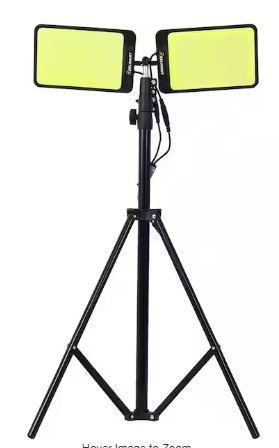 Photo 1 of 11200 Lumens 2-Head Tripod Light, LED Work Light with Stand,Portable Outdoor Light, Remote, Waterproof, Only Work on 12V

