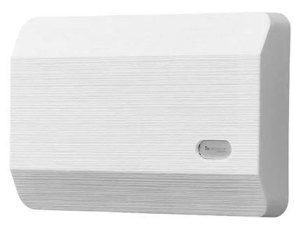 Photo 1 of 2-Note Modern Textured Design Wired Doorbell Chime, White
