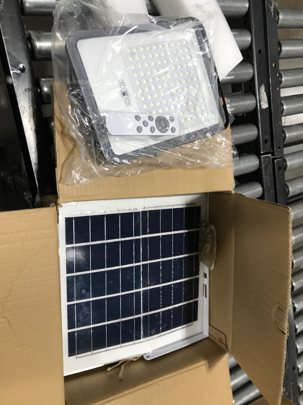 Photo 1 of TENKOO Solar Street Flood Lights Outdoor - 300W Solar Parking Lot Lights Dusk to Dawn 25000LM IP67 Waterproof Security Commercial Lighting with 16.4ft Cables for Yard, Garden, Swimming Pool, Pathway