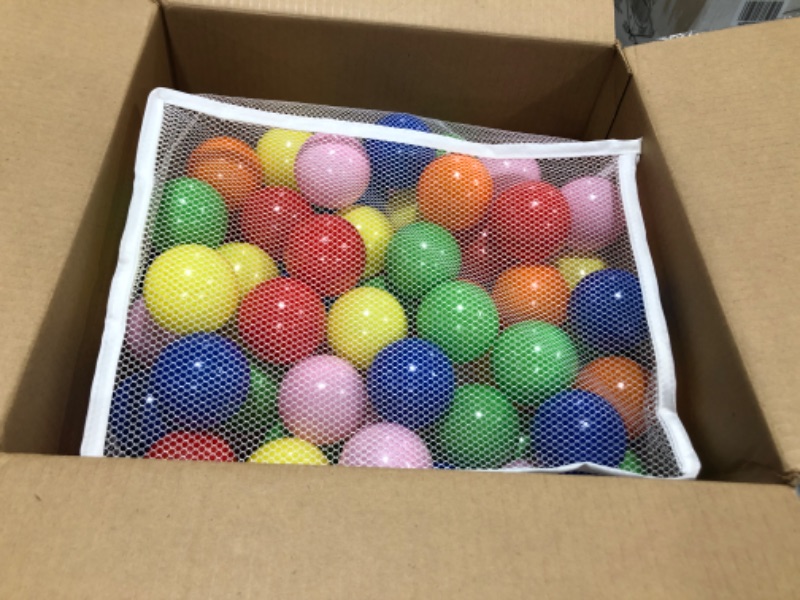 Photo 2 of Click N' Play Ball Pit Balls for Kids, Plastic Refill Balls, 200 Pack, Phthalate and BPA Free, Includes a Reusable Storage Bag with Zipper, Bright Colors, Gift for Toddlers and Kids