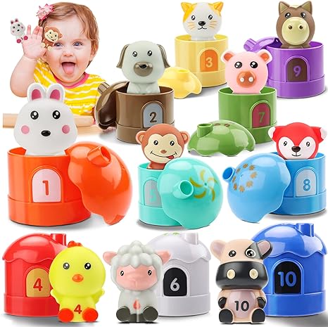 Photo 1 of Toddler Toys Farm Animals Toy: Learning Toys for 1,2,3 Year Old| 20 PCS Farm Animals for Toddlers 1-3 with Counting, Matching, Sorting| Christmas Birthday Gifts for Boy Girls Baby Toy 12-18 Months