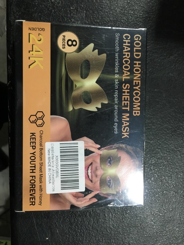 Photo 1 of 24k Gold Eye Masks, Under Eye Patches Honeycomb Eye Treatment Mask for Dark Circles and Puffiness, Eye Care Pads Skincare Reduce Puffy Wrinkles Eye Mask Gift for Adults Women Men Kids Girls -8 PCS