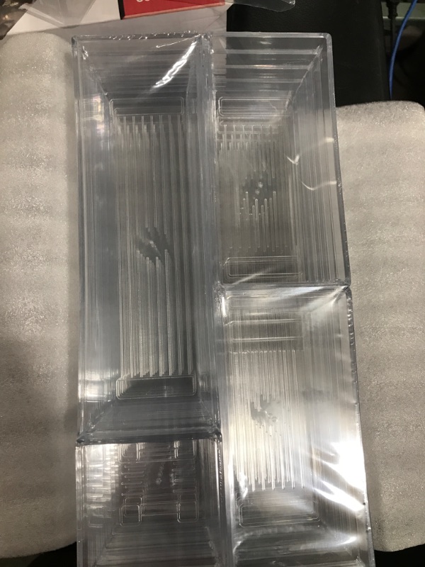 Photo 1 of 14 PCS Clear Plastic Drawer Organizer Tray for Makeup, Kitchen Utensils, Jewelries and Gadgets
