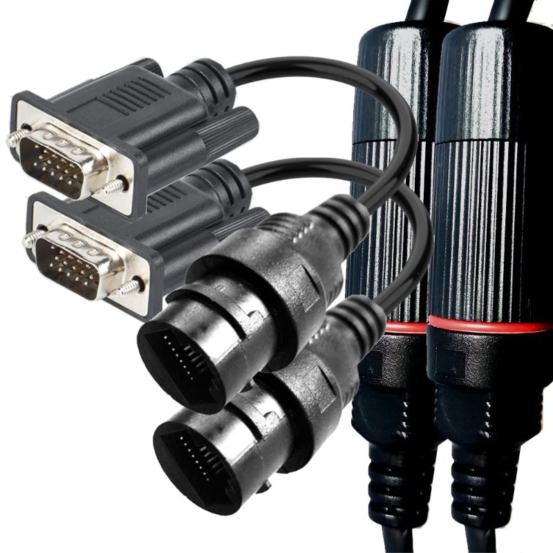 Photo 1 of Connectors VGA to RJ45 Adapter 1Set(2PCS)? VGA Extender Male to LAN Cat5 Cat5e RJ45 Ethernet Female Adapter Cable Quality Accessories