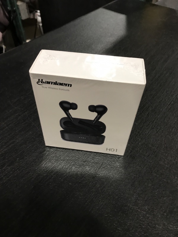 Photo 1 of Hamlaem True Wireless Earbuds, Bluetooth Headphones with Immersive Sound, Wireless Charging Case, USB-C Quick Charge, 30-Hour Playtime, IPX8 Water Resistance, Touch Control and Noise Canceling Mics - sealed - 