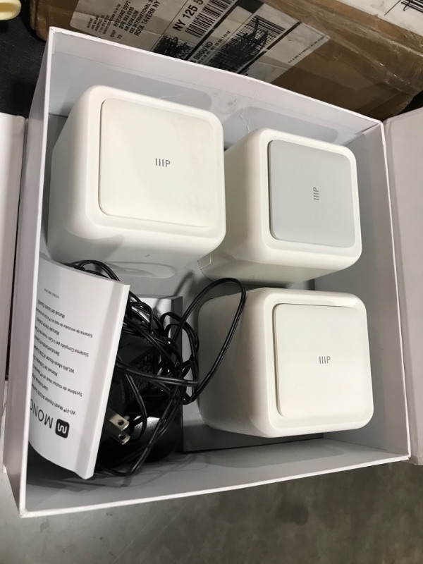 Photo 2 of Monoprice Whole Home Mesh Wi-Fi System, Wi-Fi Router and 2 Satellite Extenders, by Touch Link Technology Covers Entire Home up to 4500 sq. ft.