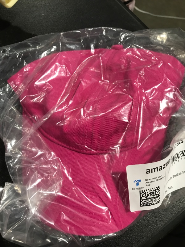Photo 2 of Amazon Essentials Unisex Baseball Cap One Size Hot Pink