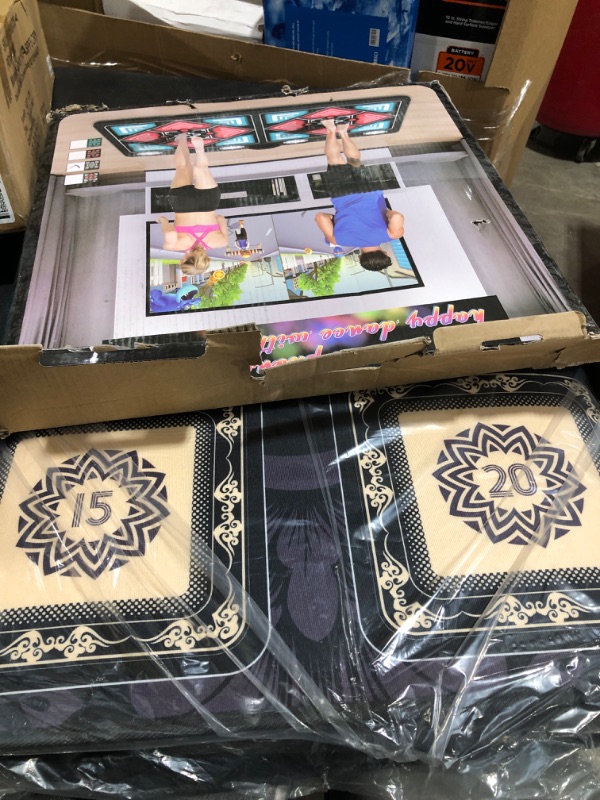 Photo 1 of Dance Mat for Adult and Kids Electronic Musical Dancing Pad Yoga Mat, Double Game Dance Floor Mats with Wireless Handle, HD Camera Game Multi-Function Host, Non-Slip Dance Pad, HDMI Interface for TV Large