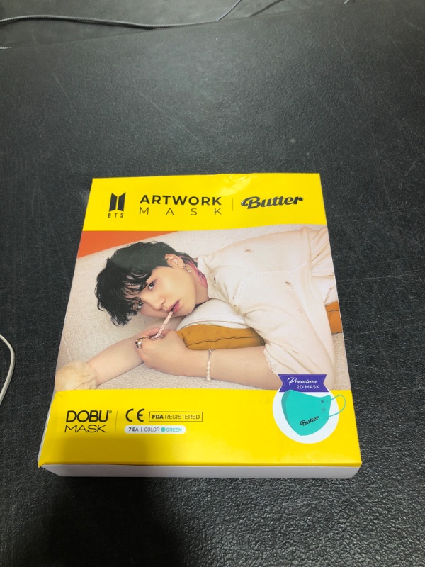 Photo 2 of DOBU BTS MASK BUTTER Edition, Suga Artwork Mask, color Green [Official Licensed Merch]