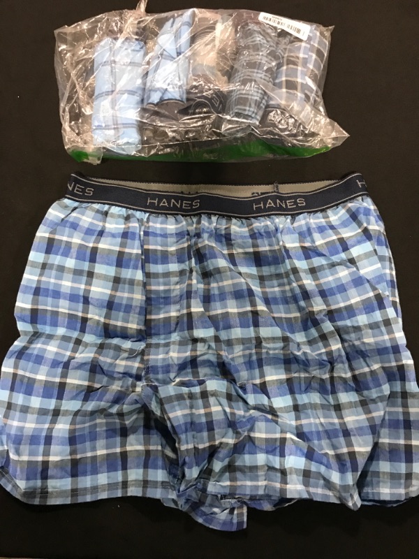 Photo 1 of [Size M] Men's 6 Pack of Hanes Boxers- Blues