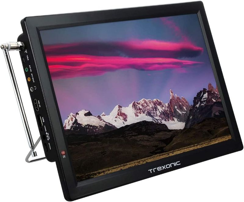 Photo 1 of Trexonic Portable Rechargeable 14 Inch 720p LED TV with HDMI, SD/MMC, USB, VGA, AV in/Out and Built-in Digital Tuner
