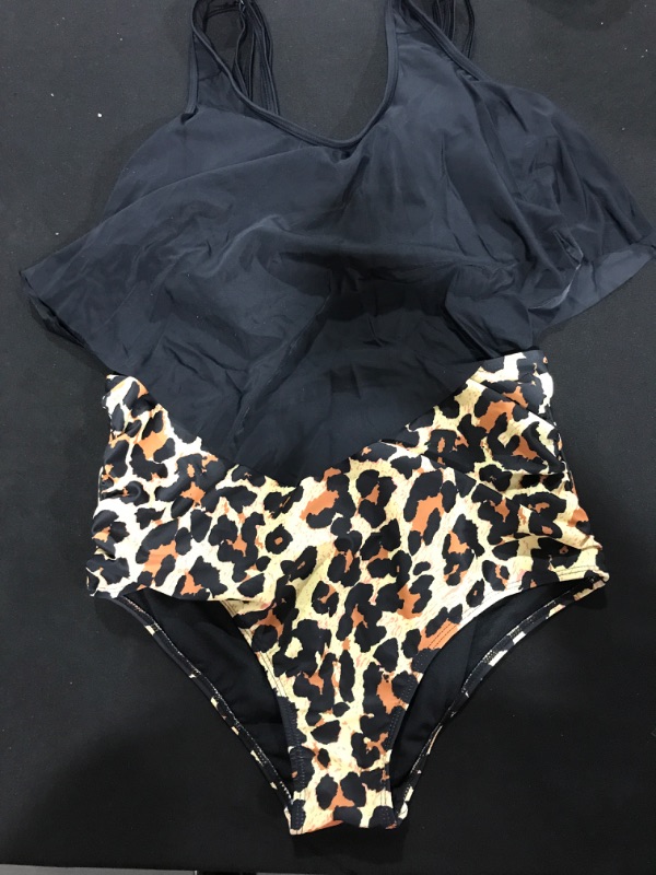 Photo 1 of [Size M] 2pc Bikini- Black and Leopard