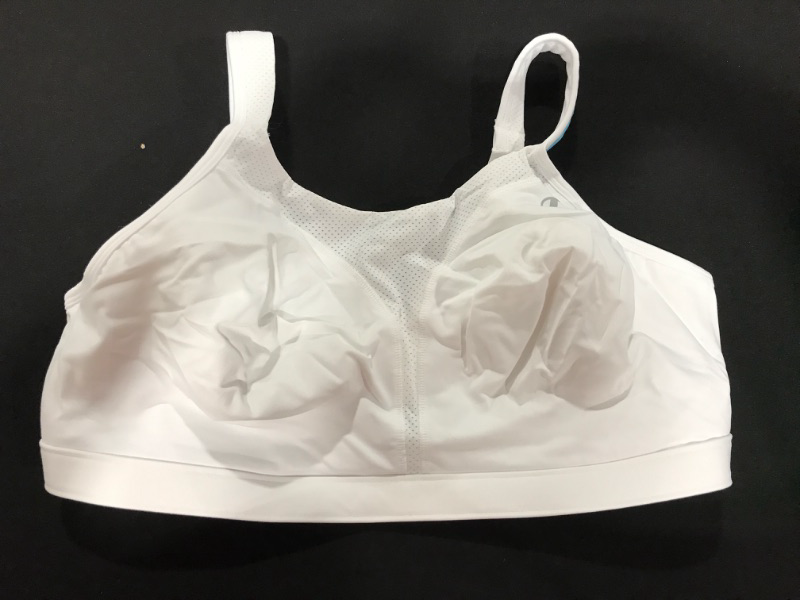 Photo 2 of [Size 40DD] Champion Women's Sports Bra, Spot Comfort, Maximum Support, High-Impact Sports Bra for Women - White