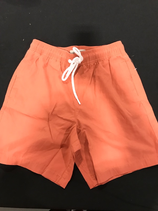 Photo 2 of [Size XS] Goodthreads Men's 7" Swim Trunk -Melon Orange