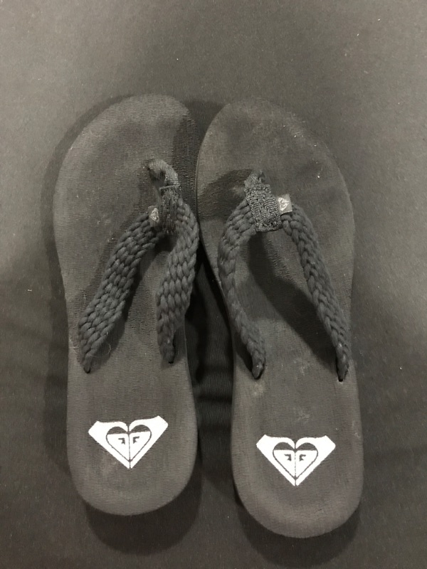 Photo 2 of [Size 8] Roxy Women's Porto Sandal Flip Flop 8 Black 20