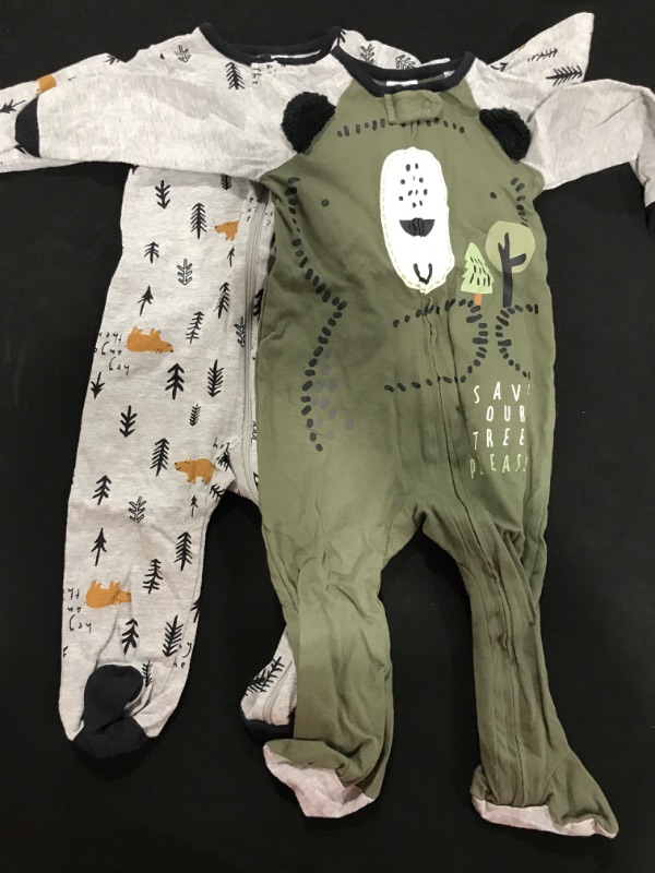 Photo 2 of [Size 6-9mo] Gerber Baby Long Footy Onsies- 2 Pack