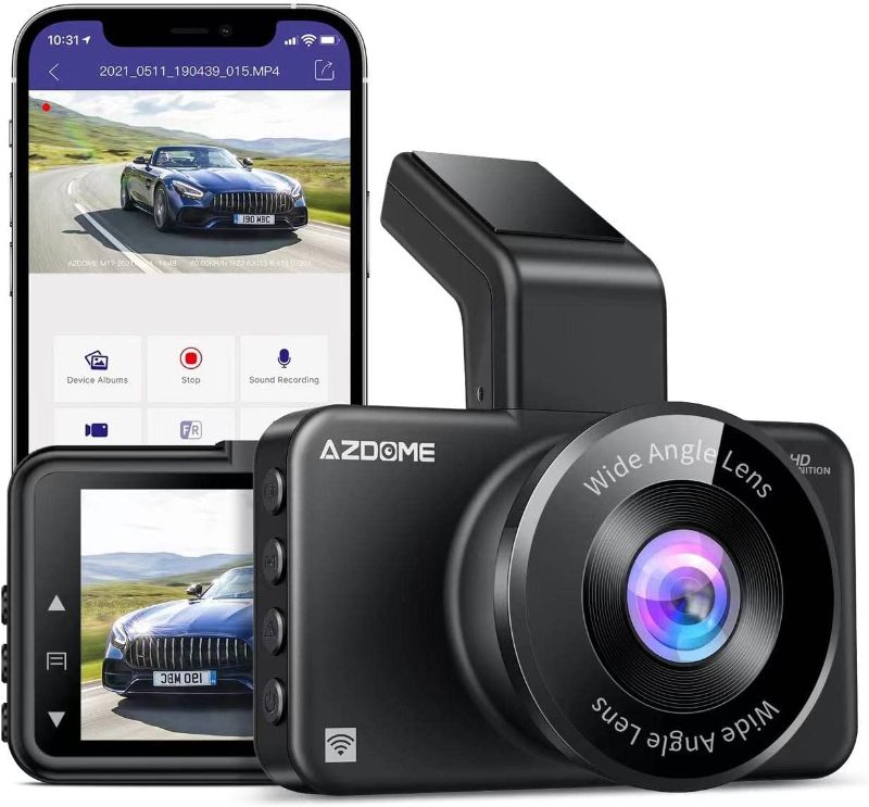 Photo 1 of AZDOME M17 WiFi Dash Cam with APP 1080P FHD DVR Car Driving Recorder 3 Inch IPS Screen Dashboard Camera