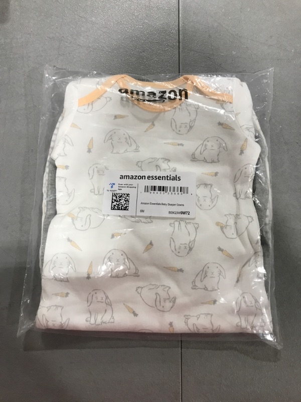 Photo 2 of Amazon Essentials Unisex Babies' Cotton Sleeper Gowns, Pack of 3 ( for 6 Month old )