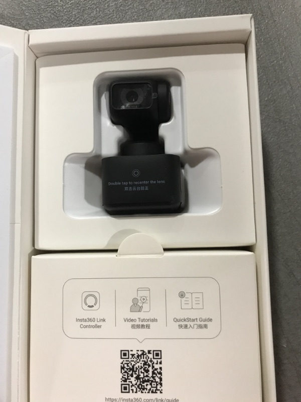 Photo 1 of Insta360 Link - PTZ 4K Webcam with 1/2" Sensor, AI Tracking, Gesture Control, HDR, Noise-Canceling Microphones, Specialized Modes, Webcam for Laptop, Video Camera for Video Calls, Live Streaming Standalone