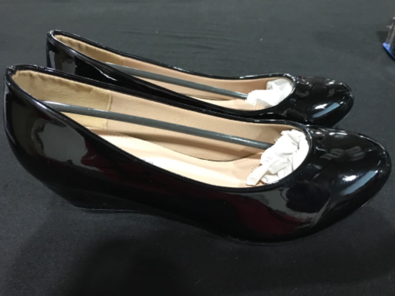 Photo 1 of [Size 6] Women's' Low Wedge Heel- Patent Leather- Black