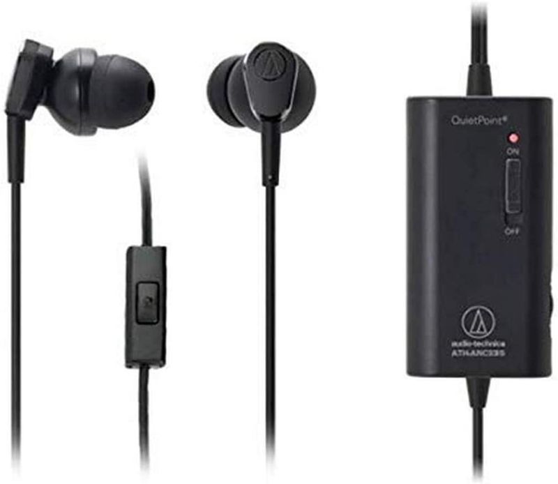 Photo 1 of Audio-Technica ATH-ANC33iS QuietPoint Active Noise-Cancelling In-Ear Headphones with In-Line Microphone & Control
