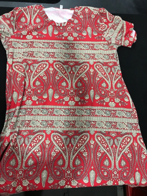 Photo 1 of [Size XL] Amart Women Round Neck Short Sleeve Floral Printed Summer Tunic Top
