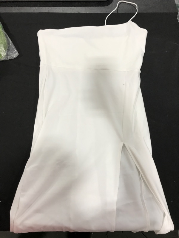 Photo 1 of [Size L] Women's Figure Fitting Evening Short Dress- White