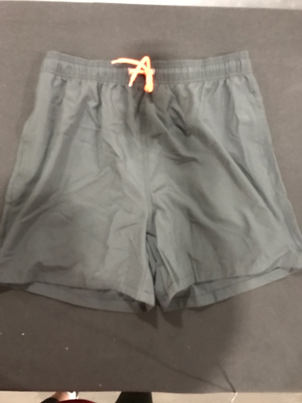 Photo 1 of [Size L] Mens' Summer Shorts- Black with Orange Tie