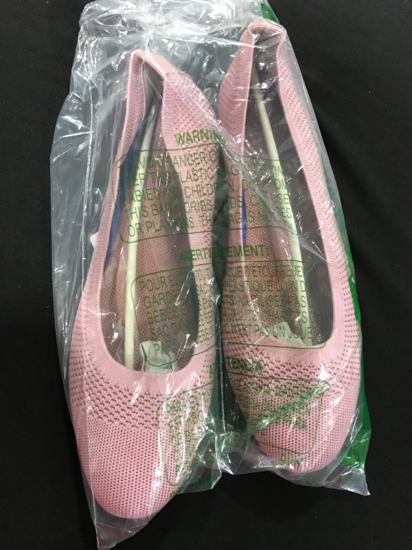 Photo 2 of [Size 8] Ladies Crochete Slip on Pointed Shoes- Rose